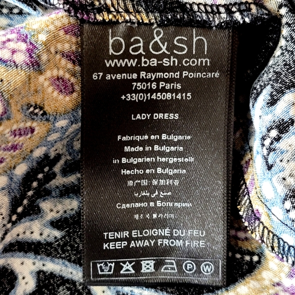 BA&SH Robe Volver Dress NWT floral Mini puff sleeve small 4 - Picture 7 of 12
